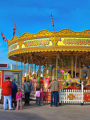 Karuselli Brighton Pear -laiturilla