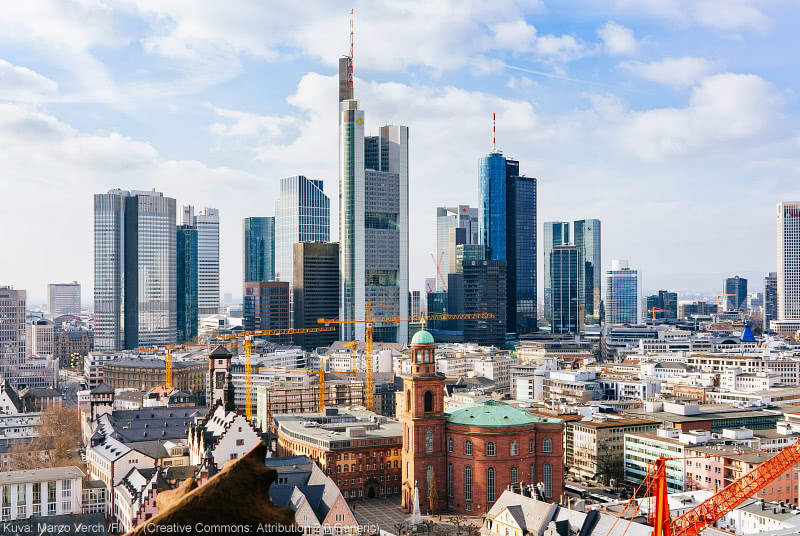 Frankfurtin siluetti (tyskuva)