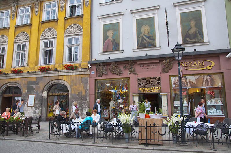 Ulica Grodzka katu Kuninkaallisella tiell Krakovassa (tyskuva)