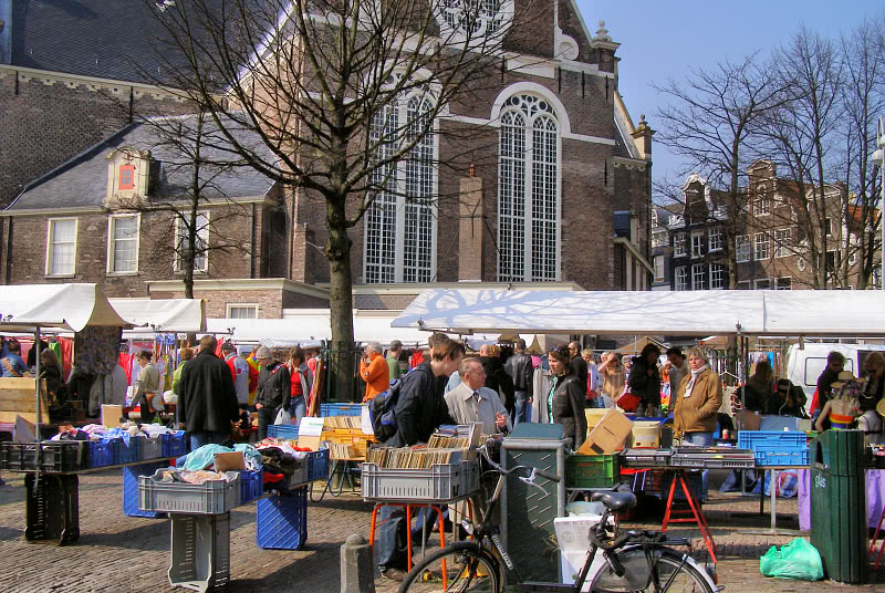 Noordermarkt-aukio Jordaanin kaupunginosassa