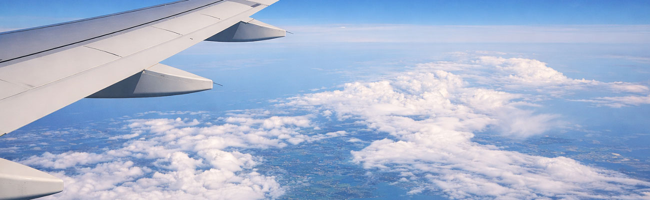 Näkymä lentokoneesta lennolla Helsingistä Gdanskiin