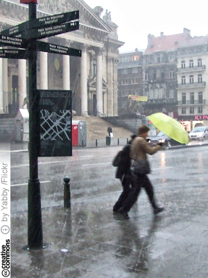 Brysselissä sataa (CC License: Attribution 2.0 Generic)