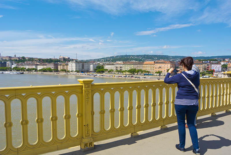 Näkymä Budan puolelle Margit Hid -sillalta