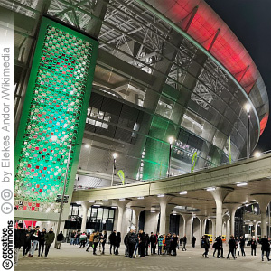 Puskas Ferenc Stadion eli Puskas Arena (CC License: Attribution-ShareAlike 4.0 International)