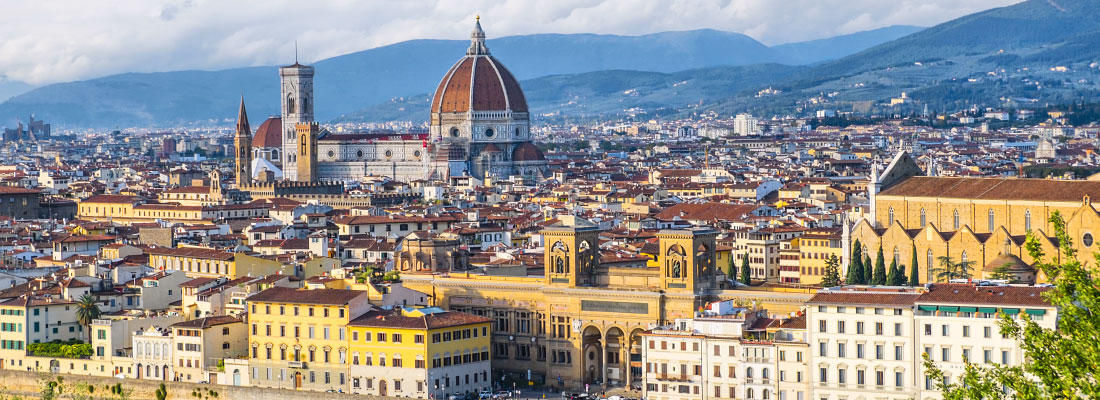 Firenze Piazzale Michelangelolta nähtynä