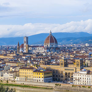 Firenze Piazzale Michelangelolta nähtynä (neliökuva)