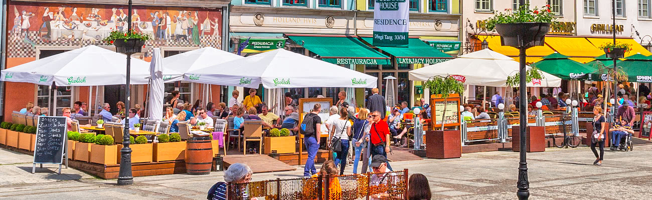 Ravintoloita Pitkän tien varrella Gdanskissa