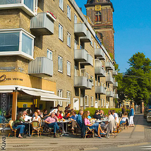 Ravintolan terassi Christianshavn-kaupunginosassa