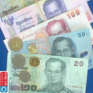 Kuninkaan kuva Thaimaan rahoissa (License: Licence Art Libre - The Free Art License)