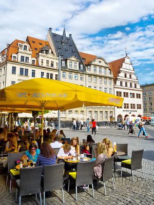 Ravintolan terassi Markt-aukiolla