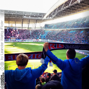 RB Leipzig -jalkapallo-ottelussa (CC License: Attribution-ShareAlike 2.0 Generic)