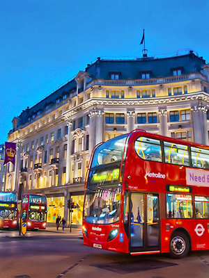 Kaksikerroksinen bussi, Oxford Circus