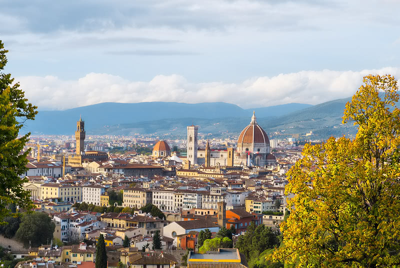 Firenzen maisemia Italiassa