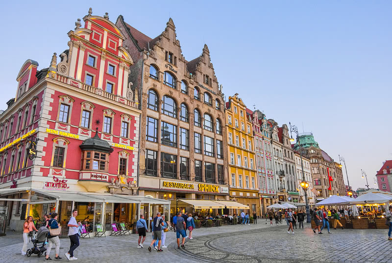 Wroclaw, Rynek, vanhakaupunki, Puola