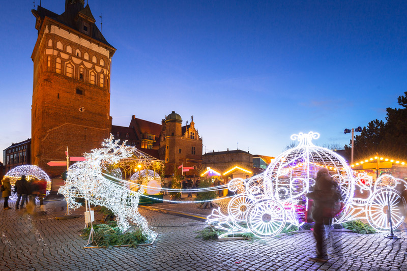 Gdanskin joulumarkkinat Itäisessä Keski-Euroopassa