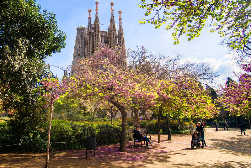Kevät Barcelonassa, Espanjassa