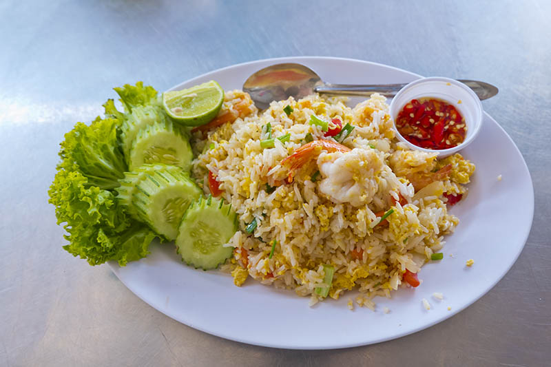 fried rice with seafood