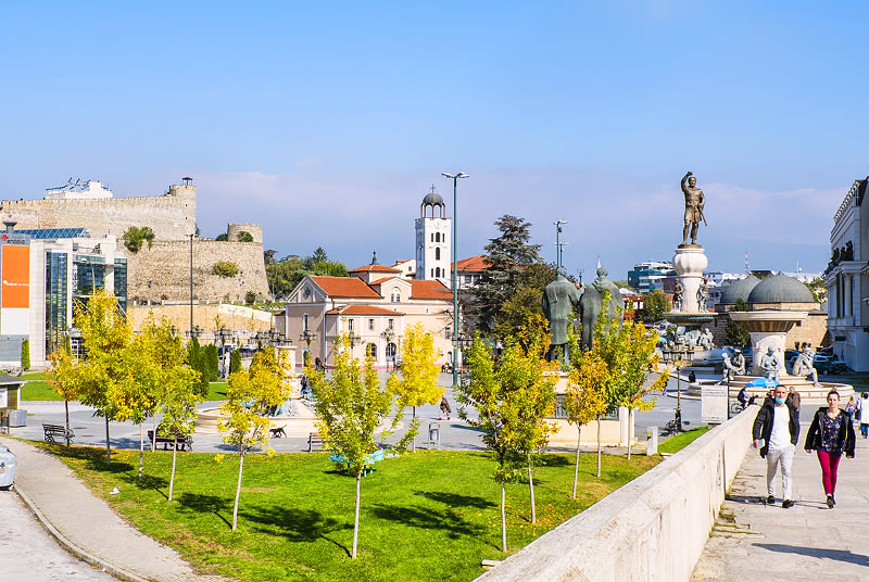 Skopje, Pohjois-Makedonia (tyskuva)