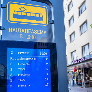 Raitiovaunupyskki, Tampereen rautatieaseman tuntuma