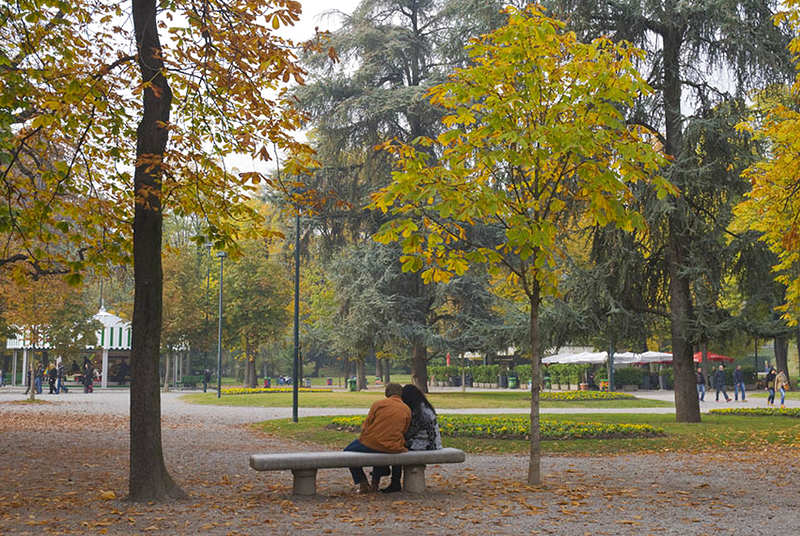 Penkillä Giardini Pubblici -puistossa