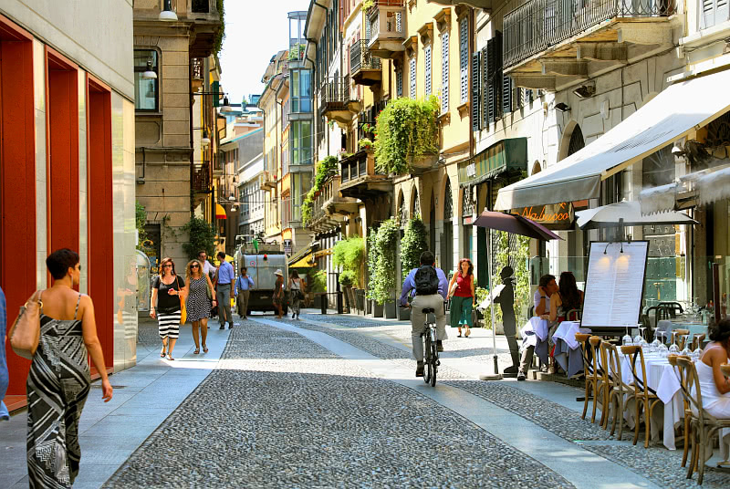 Katunäkymä, Brera, Milano