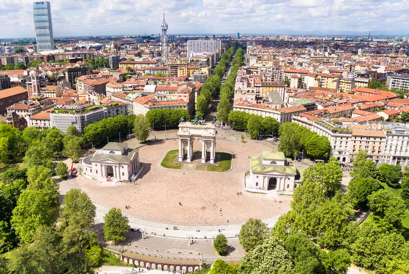 Parco Sempione ja Arco della Pace, Milano