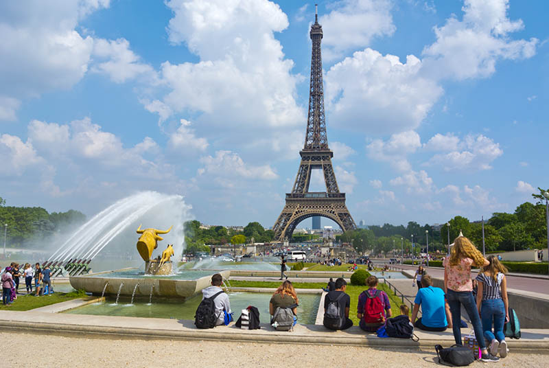 Eiffel-torni Trocaderosta nähtynä