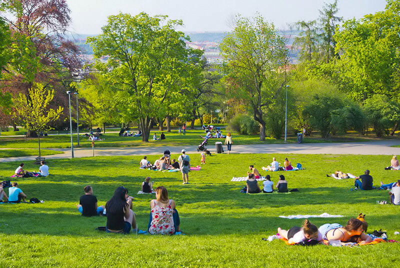 Sunset hill Riegrovy Sady -puistossa