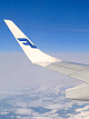 Finnairin lentokoneen siipi